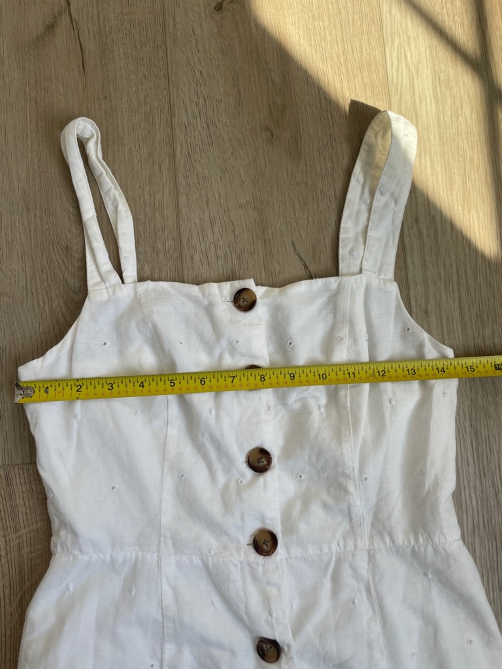 GAP White Eyelet Button-Front Midi Sundress - Picture 2 of 6